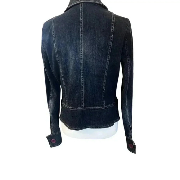 Kenneth Cole dark denim fitted jacket size 8 - Picture 6 of 8